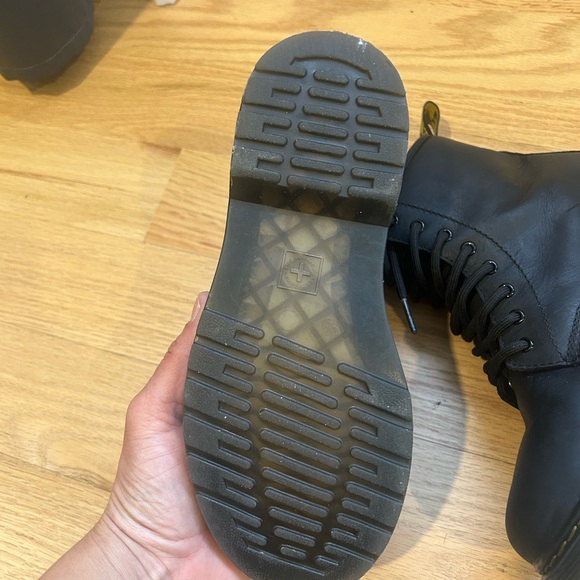 Unisex Dr. Martens Waterproof Black Leather Boots, Size 3 US - Picture 7 of 11